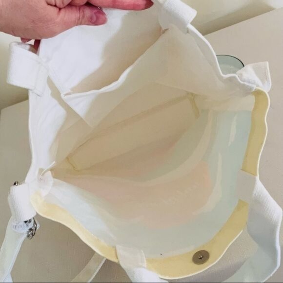 Summer Sunset Canvas Beach Tote FabFitFun Shoulder Bag Foldable Travel Shopping - Picture 4 of 12